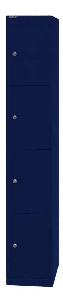 Produktbild Bisley Schließfachschrank Office 1 Abteil 4 Fächer T 457 mm Farbe oxfordblau bild 3