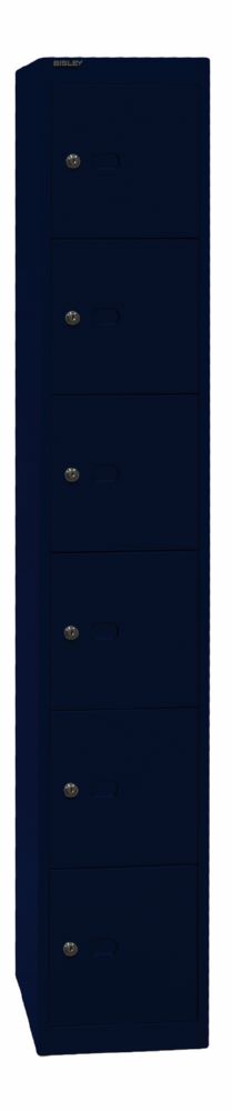 Produktbild Bisley Schließfachschrank Office 1 Abteil 6 Fächer B 305 x T 457 mm Farbe oxfordblau bild 2
