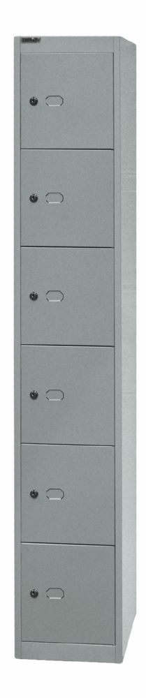Produktbild Bisley Schließfachschrank Office 1 Abteil 6 Fächer T 457 mm Farbe silber bild 3