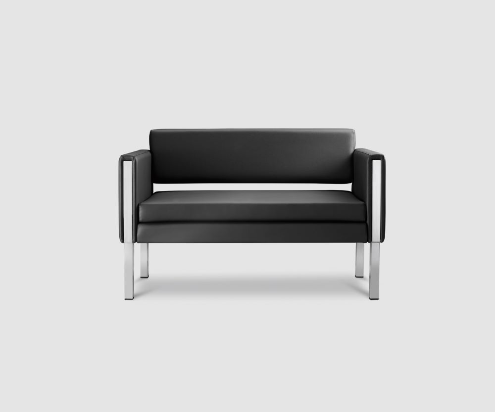 Produktbild Bisley Sofa Only Bezug aus Kunstleder 2 Sitzer B 1230 mm schwarz