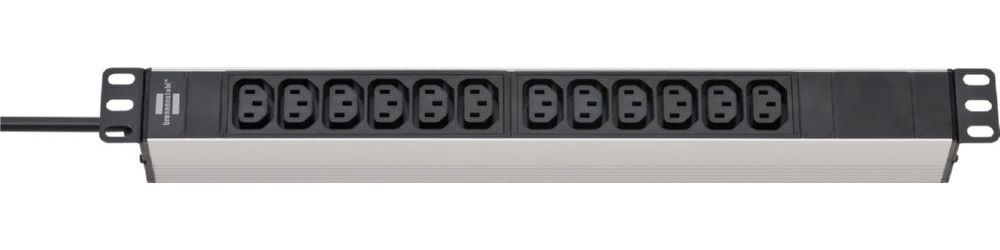 Produktbild Brennenstuhl Alu Line 19 Zoll Steckdosenleiste 12 fach bild 1