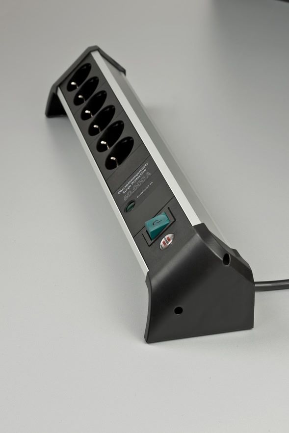 Produktbild Brennenstuhl Alu-Office-Line Steckdosenleiste 6-fach Überspannungsschutz Schalter 3 m Kabel bild 4