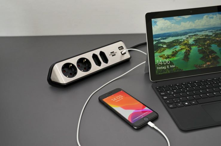 Produktbild Brennenstuhl estilo Ecksteckdosenleiste 4 fach Tischsteckdose 2 Meter Kabel bild 12