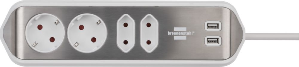 Produktbild Brennenstuhl estilo Ecksteckdosenleiste 4 fach mit USB Ladefunktion bild 6