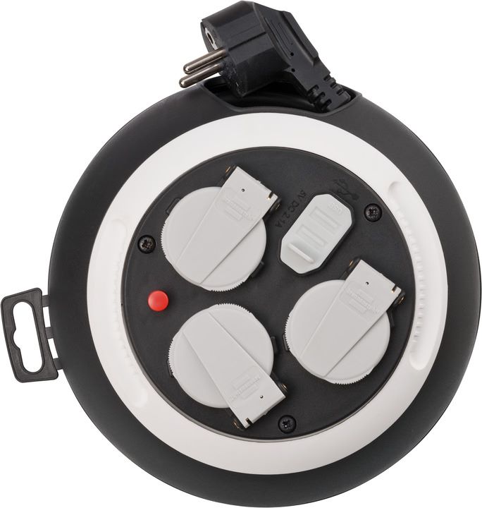 Produktbild Brennenstuhl Comfort Line Kabelbox 3 fach mit USB Mini Kabeltrommel bild 4