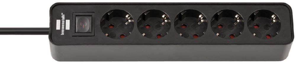Produktbild Brennenstuhl Ecolor Steckdosenleiste 5 fach schwarz