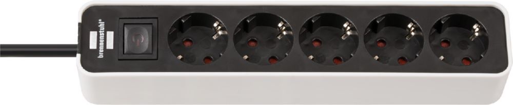 Produktbild Brennenstuhl Ecolor Steckdosenleiste 5 fach weiß schwarz