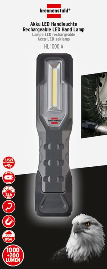 Produktbild Brennenstuhl LED Akku Handleuchte HL 1000 A IP54 Verpackung bild 18