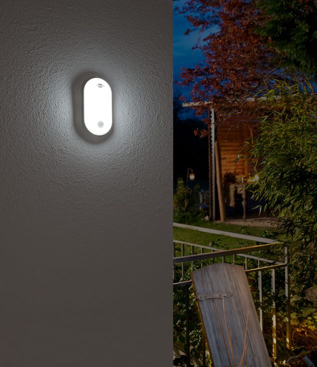 Produktbild Brennenstuhl LED Ovalleuchte Kellerleuchte 15 Watt mit Bewegungsmelder bild 10