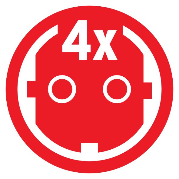 Produktbild Brennenstuhl Pendel Stromverteiler Hängeverteiler mit 4 Schutzkontakt Steckdosen bild 6