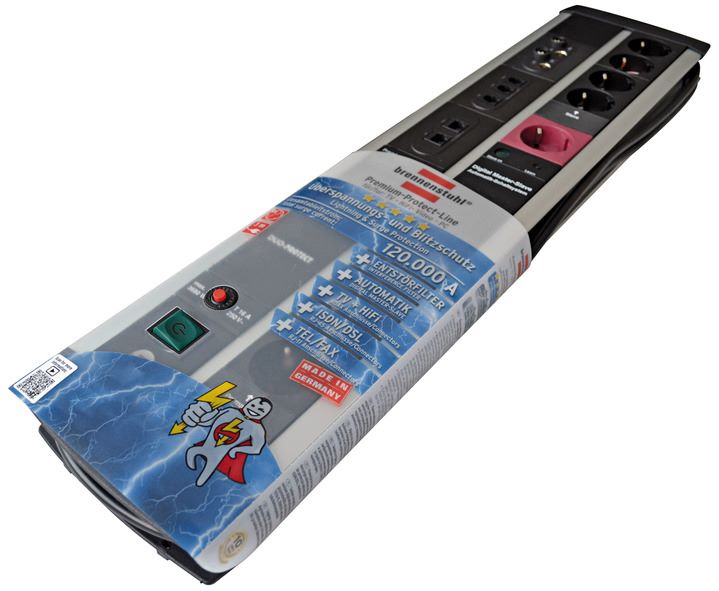Produktbild Brennenstuhl Premium Protect Line Master Slave Steckdosenleiste 11 fach mit 2 Schalter und Üb bild 12