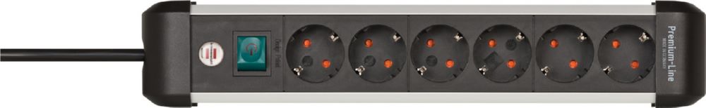 Produktbild Brennenstuhl Premium-Alu-Line Steckdosenleiste 6-fach Steckerleiste Schalter 3 m Kabel bild 3