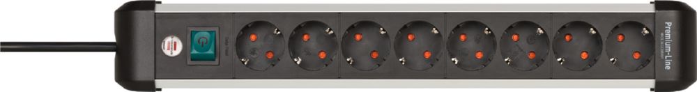 Produktbild Brennenstuhl Premium-Alu-Line Steckdosenleiste 8-fach mit Schalter und 3 m Kabel bild 3