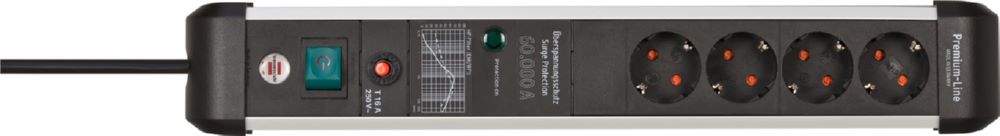 Produktbild Brennenstuhl Premium-Protect-Line Steckdosenleiste 4-fach Überspannungsschutz 3 m Kabel bild 4