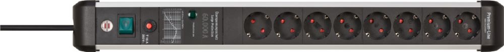 Produktbild Brennenstuhl Premium-Protect-Line Steckdosenleiste 8-fach Überspannungsschutz silber/schwarz bild 4