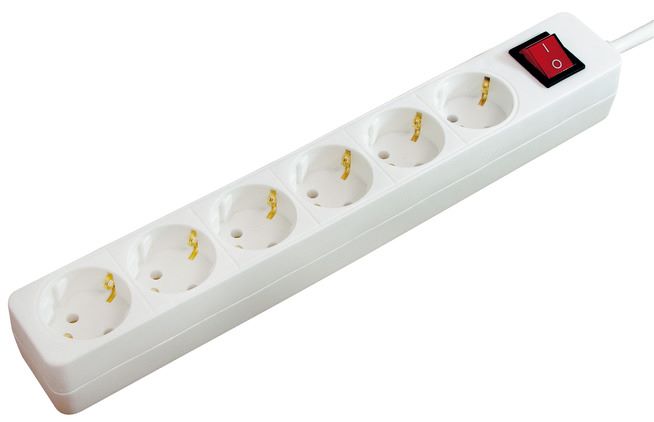 Produktbild Brennenstuhl BAT 6 fach Steckdose mit Schalter weiß