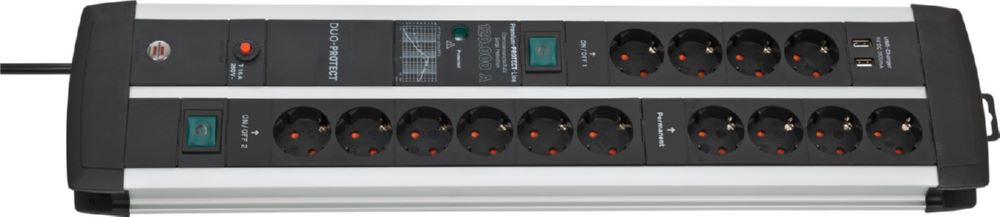 Produktbild Brennenstuhl Premium Protect Line Steckdosenleiste 14 fach mit Überspannungsschutz und USB