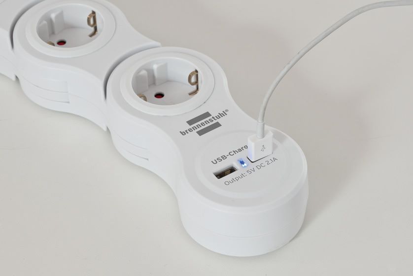 Produktbild Brennenstuhl Vario Power Steckdosenleiste mit USB Ladefunktion Bewegliche Steckdosenleiste bild 6