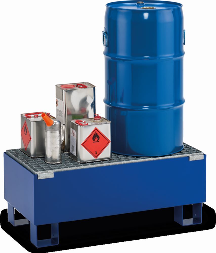 Produktbild Cemo Auffangwanne Typ SW65/2 lackiert mit Gitterrost verzinkt für 60 L-Fässer  bild 2