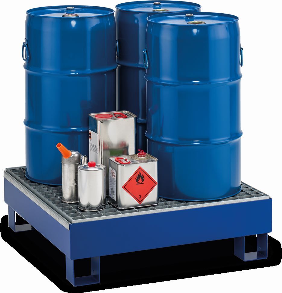 Produktbild Cemo Auffangwanne aus Stahl Typ SW65/4 lackiert mit Gitterrost verzinkt bild 2