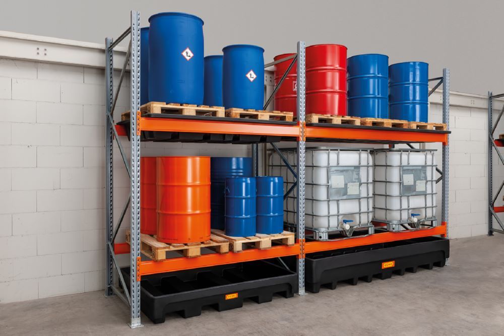 Produktbild Cemo Gefahrstoff Palettenregal 18/405 für Fasslagerung 207 x 110 x 300 cm