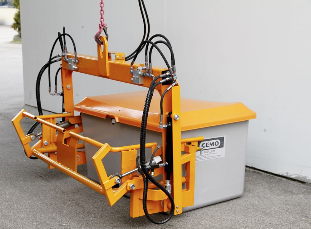 Produktbild Cemo Ladebügel für Streugutbehälter hydraulisch kippbar für Streugutbox 400 L
