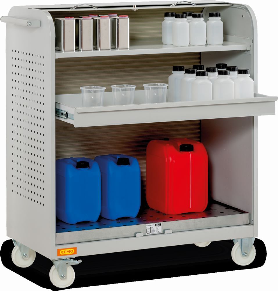 Produktbild Cemo Mobiles Gefahrstoffdepot bis 50 kg 61 × 124 × 136 cm