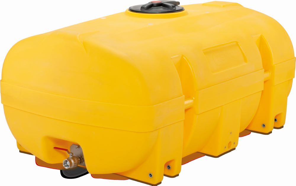 Produktbild Cemo PE-Fass 3000 l kofferförmig mit Klappdeckel 380 Gelb RAL 1018