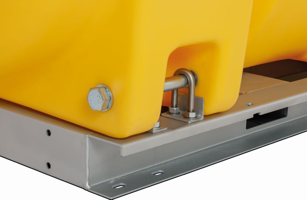 Produktbild Cemo PE-Fass 3000 l kofferförmig mit Klappdeckel 380 Gelb RAL 1018 bild 4