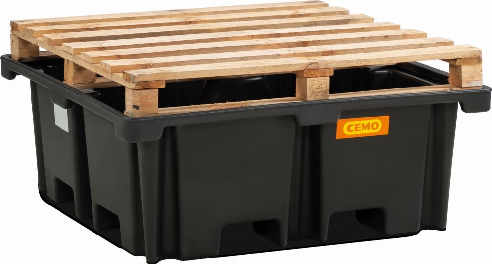 Produktbild Cemo PE-Fass-/Palettenauffangwanne 400/4 129 x 129 x 48 cm bild 2