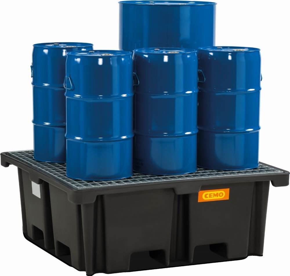 Produktbild Cemo PE-Fass-/Palettenauffangwanne 400/4 Auffangvolumen 400 l bild 2