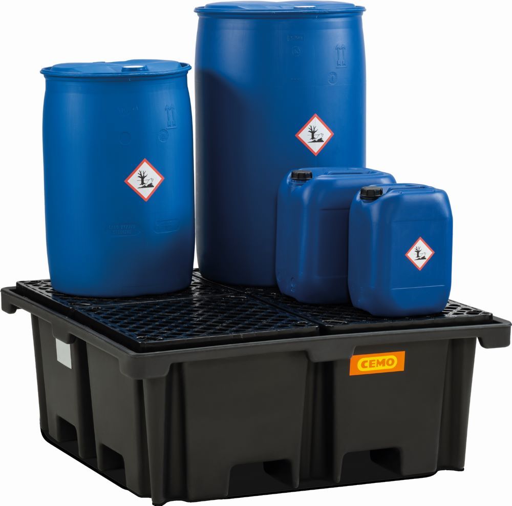 Produktbild Cemo PE-Fass-/Palettenauffangwanne 400/4 129 x 129 x 50 cm bild 2