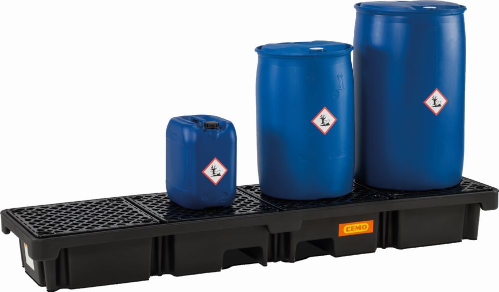 Produktbild Cemo PE-Fassauffangwanne 220/4e 245 x 66 x 26 cm Auffangvolumen 215 Liter bild 2