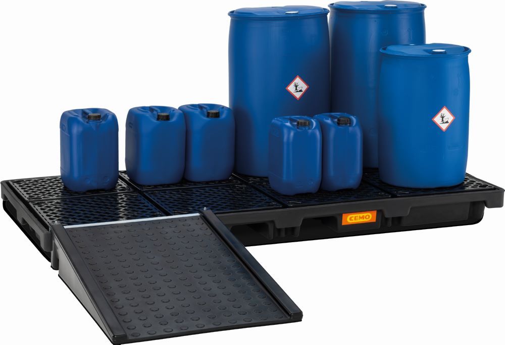 Produktbild Cemo PE-Fassauffangwanne 270/8 Auffangvolumen 270 Liter 248 x 128 x 18 cm bild 4