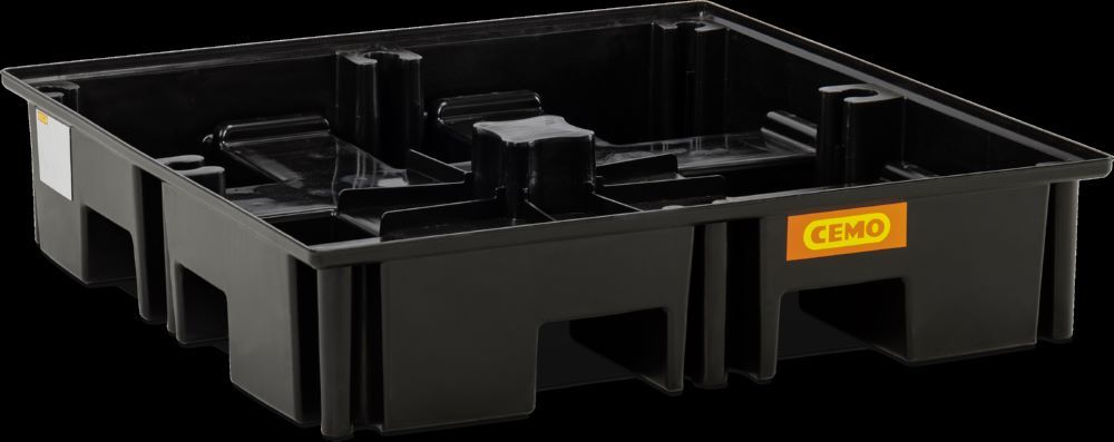 Produktbild Cemo PE-Palettenauffangwanne 220/4 Auffangvolumen 220 Liter 123 x 123 x 26 cm