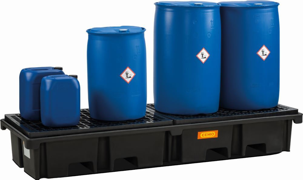 Produktbild Cemo PE-Palettenauffangwanne 242 x 88 x 39 cm 425 Liter Auffangvolumen bild 2