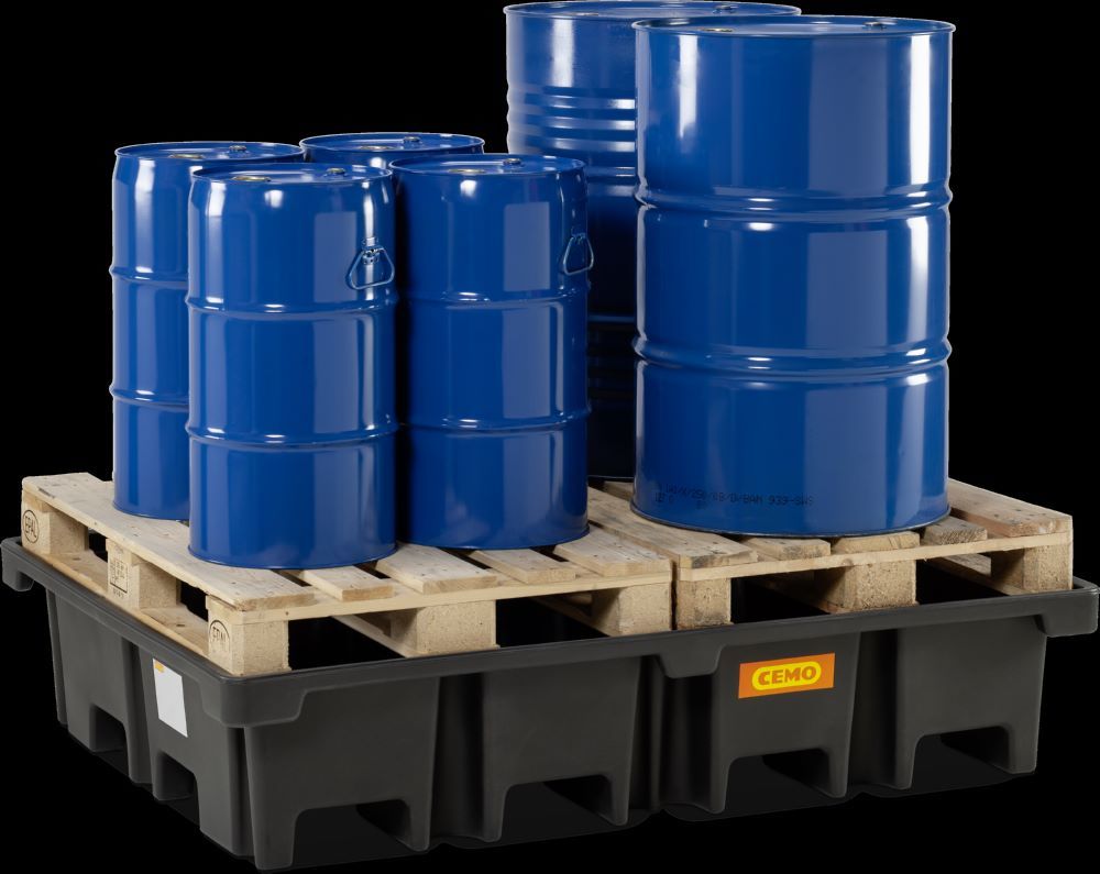Produktbild Cemo PE-Palettenauffangwanne 425 l Auffangvolumen 167 x 127 x 36 cm bild 2