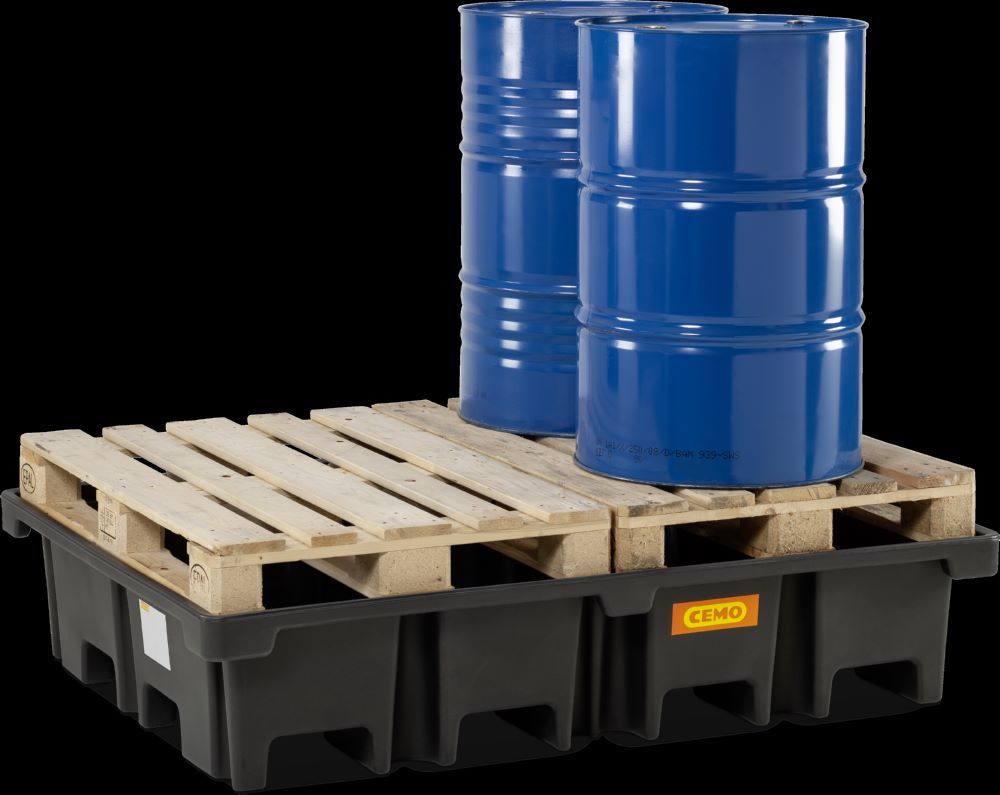 Produktbild Cemo PE-Palettenauffangwanne 425 l Auffangvolumen 167 x 127 x 36 cm bild 3