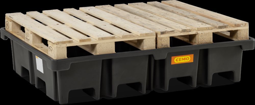 Produktbild Cemo PE-Palettenauffangwanne 425 l Auffangvolumen 167 x 127 x 36 cm bild 4