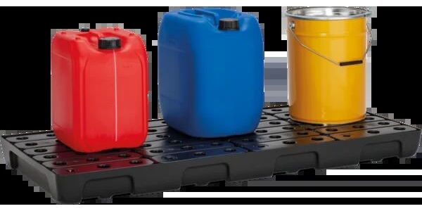 Produktbild PE-Regalauffangwanne 44 L mit PE-Rost bild 2