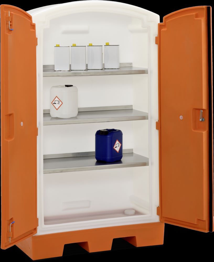 Produktbild Cemo PE Umweltschrank L 3 Fächer 1 Wannenboden 99 x 166 x 50 cm