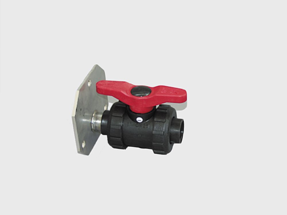 Produktbild Cemo PP Kugelhahnen R 1 Zoll mit Edelstahlflansch 75 mm