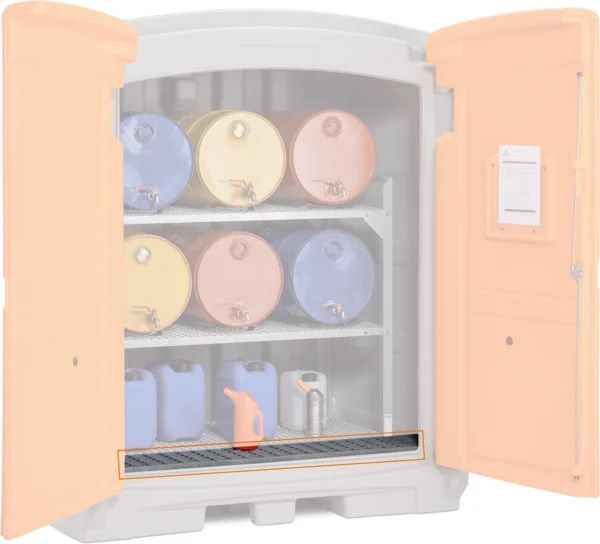 Produktbild Cemo Stahlgitterrost verzinkt für Gefahrstoffschrank 1500 x 270 mm