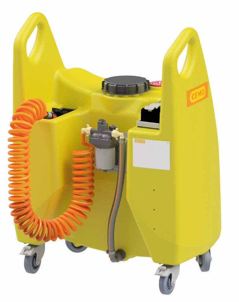 Produktbild Cemo Transfer-Trolley Aqua 150 Liter Akku Pumpe 11 l/min Gießbrause Ladegerät
