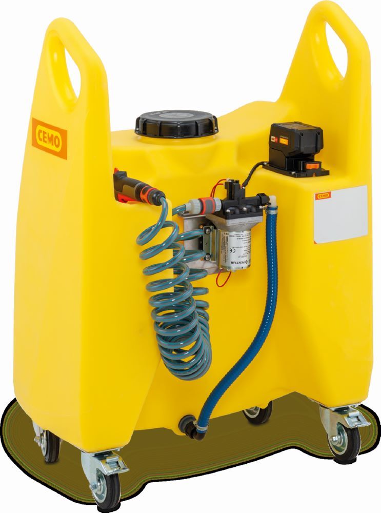 Produktbild Cemo Transfer-Trolley Aqua 150 Liter Akku Pumpe 11 l/min Gießbrause Ladegerät bild 2