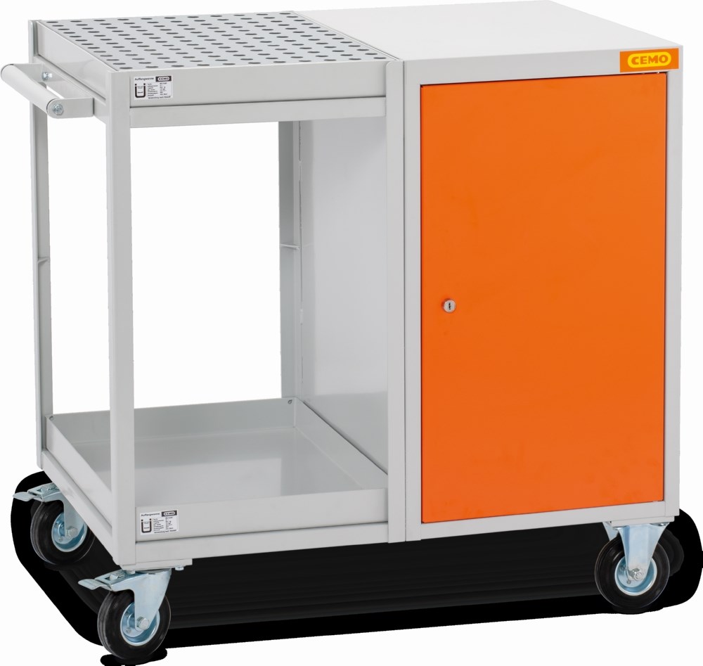 Produktbild Cemo Werkstattwagen mit Wannen und Schrank 99 x 61 x 92 cm