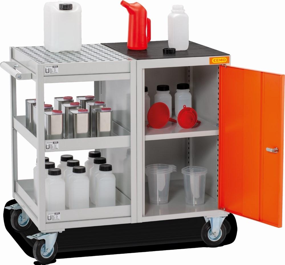 Produktbild Cemo Werkstattwagen mit Wannen und Schrank 99 x 61 x 92 cm bild 2