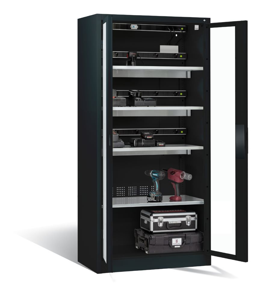 Produktbild C+P Akkuladeschrank Serie 89 Comfort 1950 x 930 x 500 mm in anthrazit