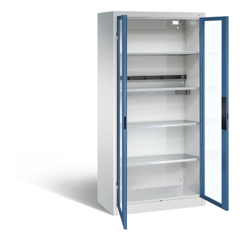 Produktbild C+P Akkuladeschrank H 1950 x B 930 x T 500 mm lichtgrau fernblau bild 2