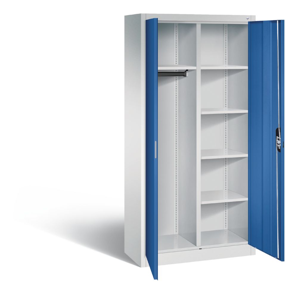 Produktbild C+P Akten und Garderobenschrank Acurado enzianblau 930 x 400 x 1950 mm bild 2